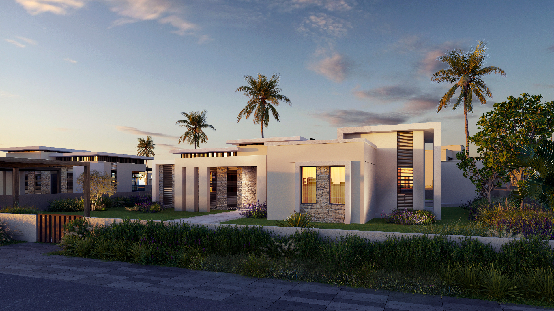Raya villa exterior evening